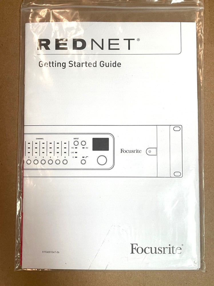 Focusrite Rednet Getting Started Guide