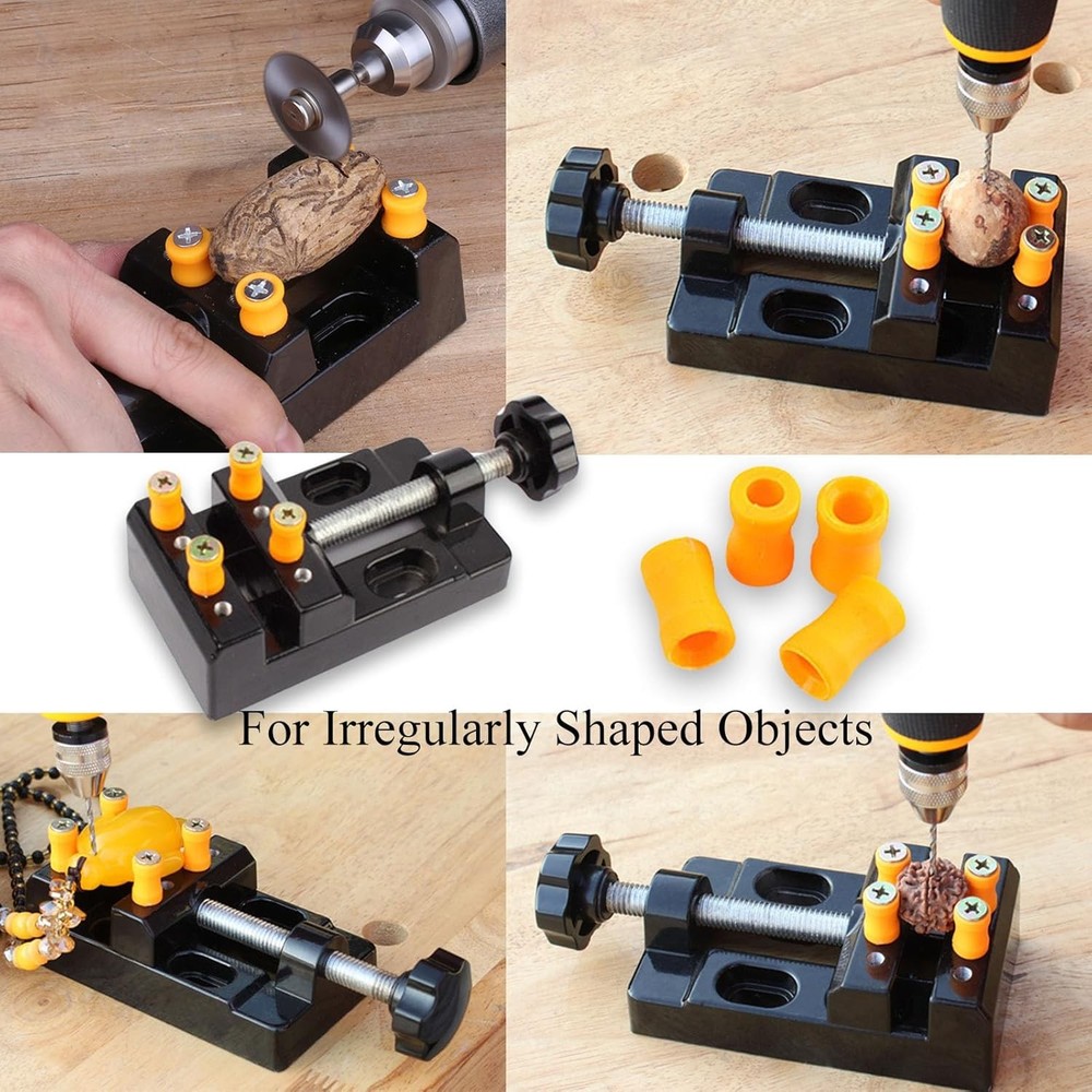 8 Hole Mini Multi-Function Flat Vise Clamp Bed Aluminum Alloy Bench Press Vice