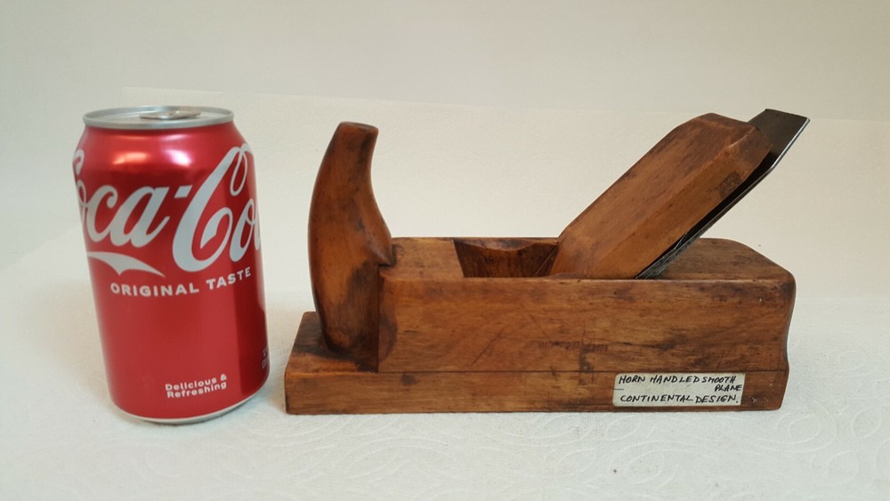 Antique DR Barton horn handled smooth plane continental design