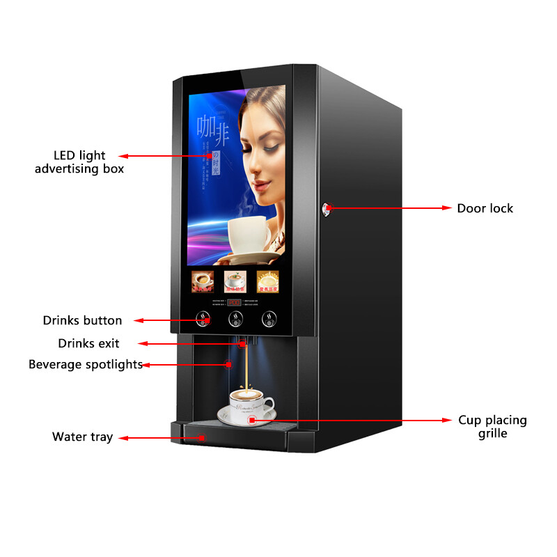 Commercial Instant Coffee Maker Office Coffee Machine 3 Flavors Coffee Machine