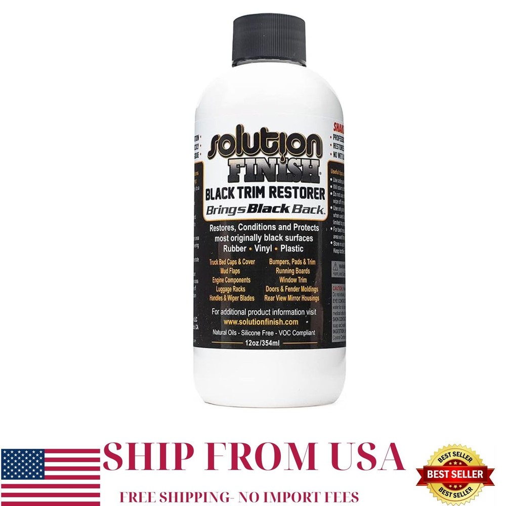 Solution Finish Black Trim Restorer 12oz – Plastic & Vinyl