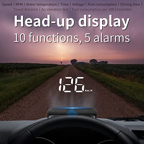 Car HUD , Universal Windshield Projection Speedometer OBDII HUD Display with