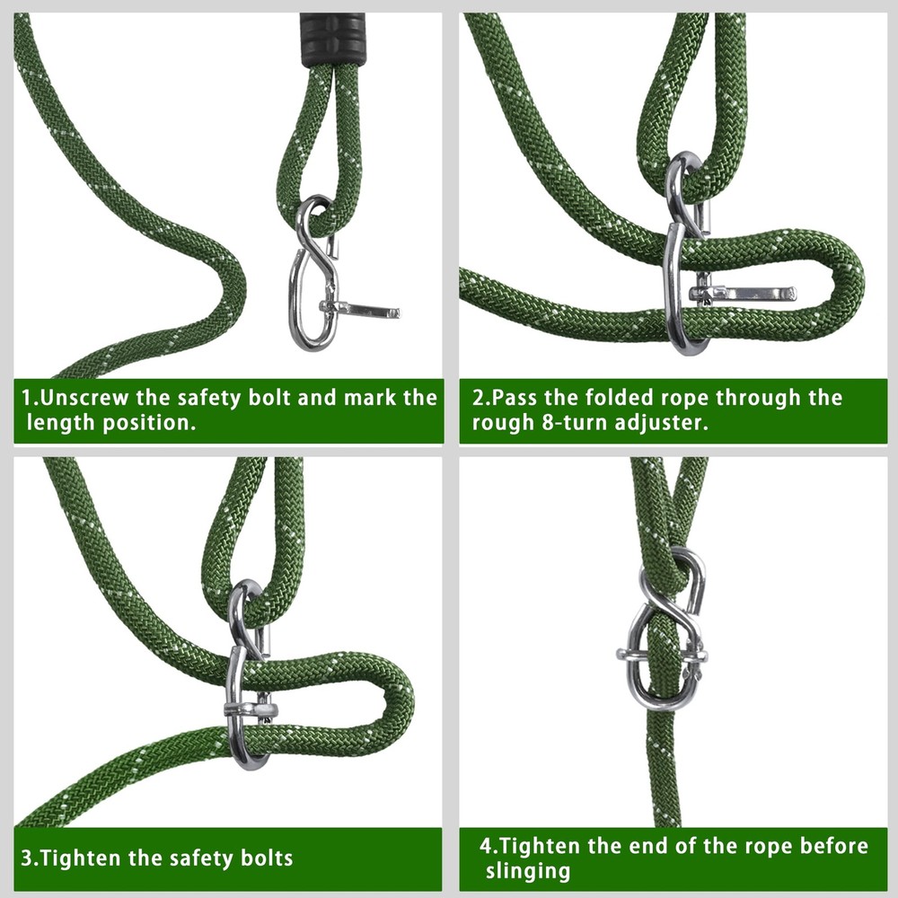 Heavy Duty Tree Swing Ropes Hammock, Hanging Straps, Adjustable Extendable fo...