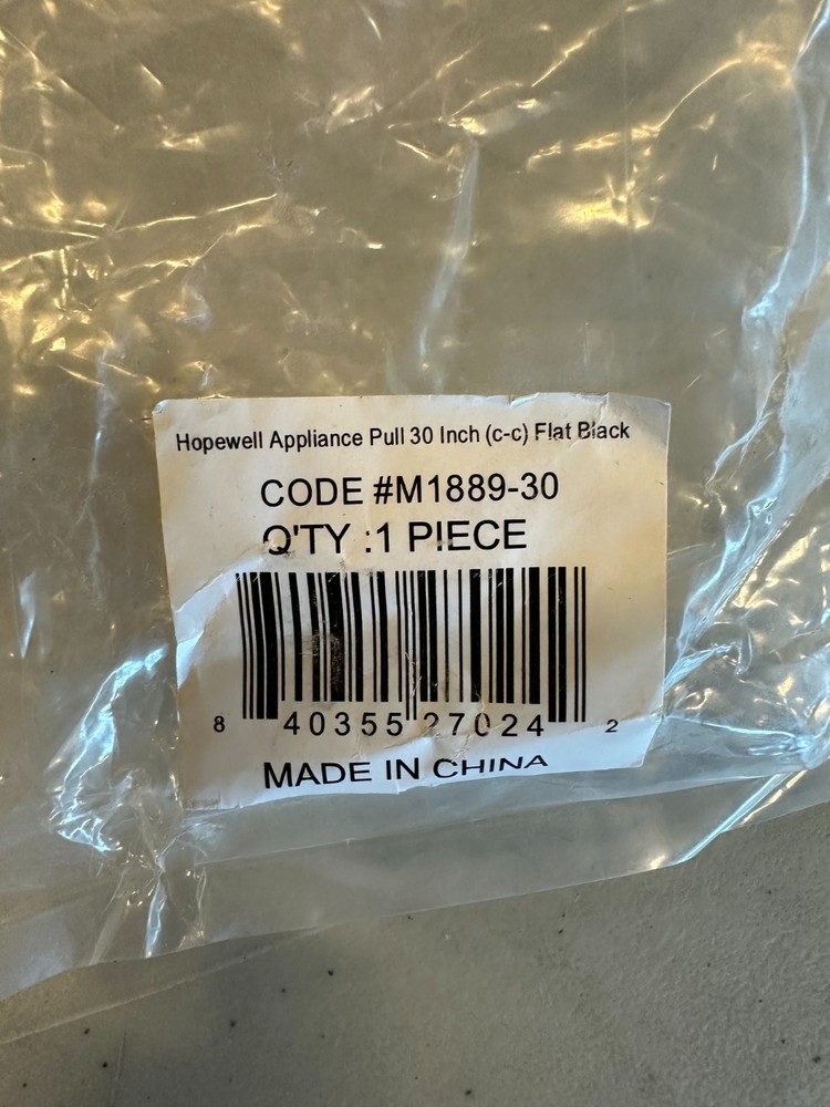 Top Knobs M1889-30 Hopewell Appliance Pull 30" (c-c) Flat Black