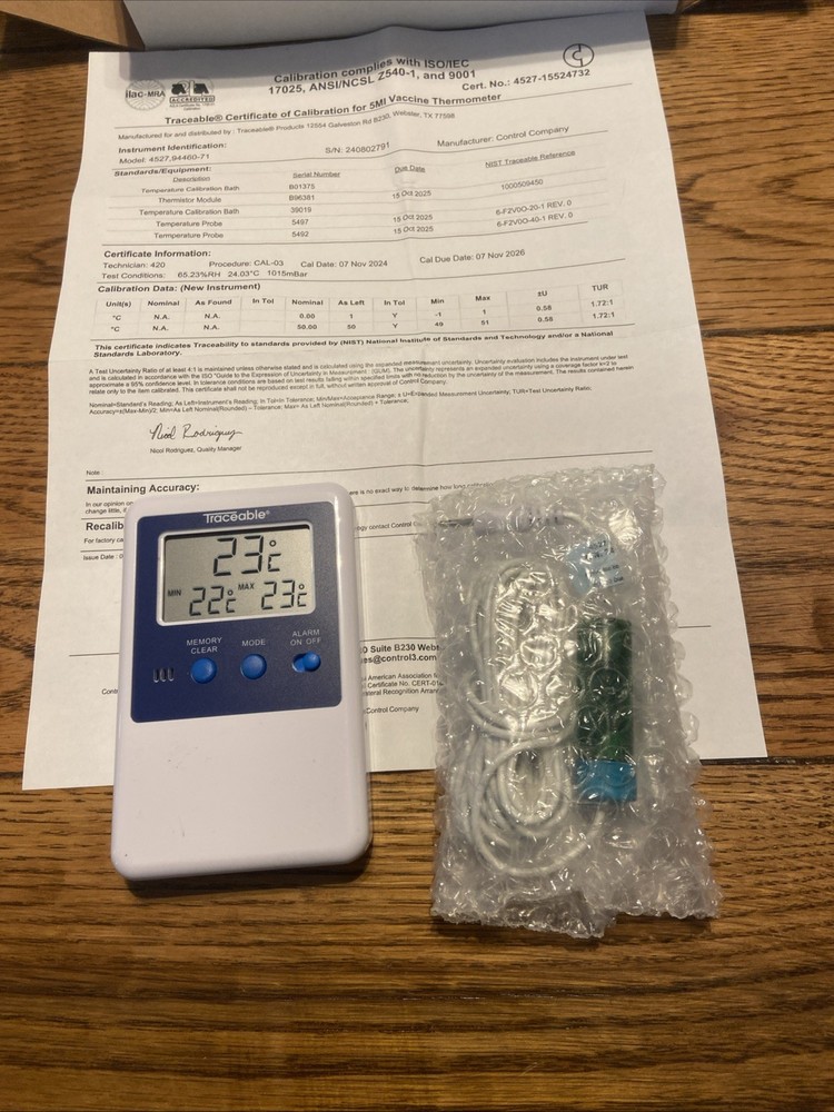 Traceable 4527 Thermometer New Open Box