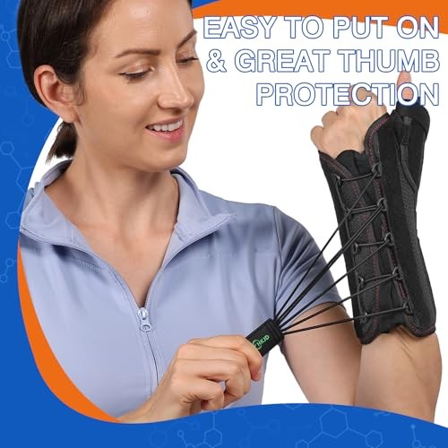 Wrist Brace with Thumb Support () One Size Black Right Hand
