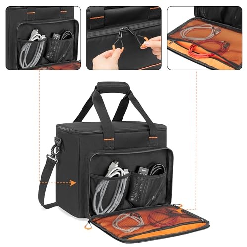 9 Slots Wireless Microphone Case, Travel Bag for Handheld Mic System,