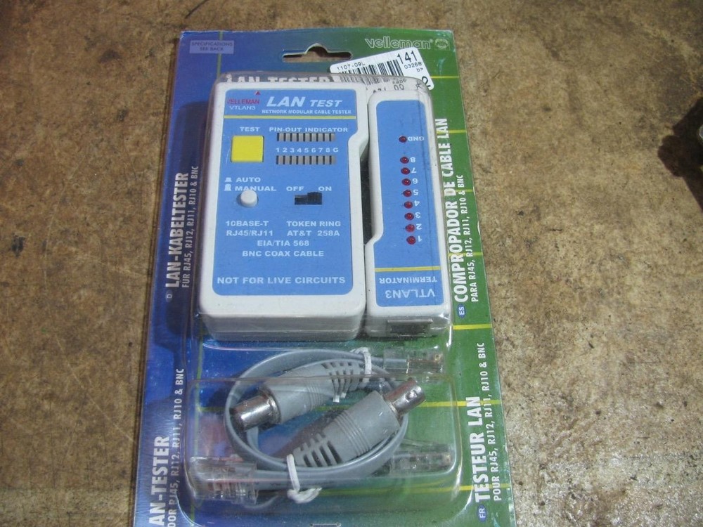 Velleman Lan Tester VTLAN3 Modular Cable Tester