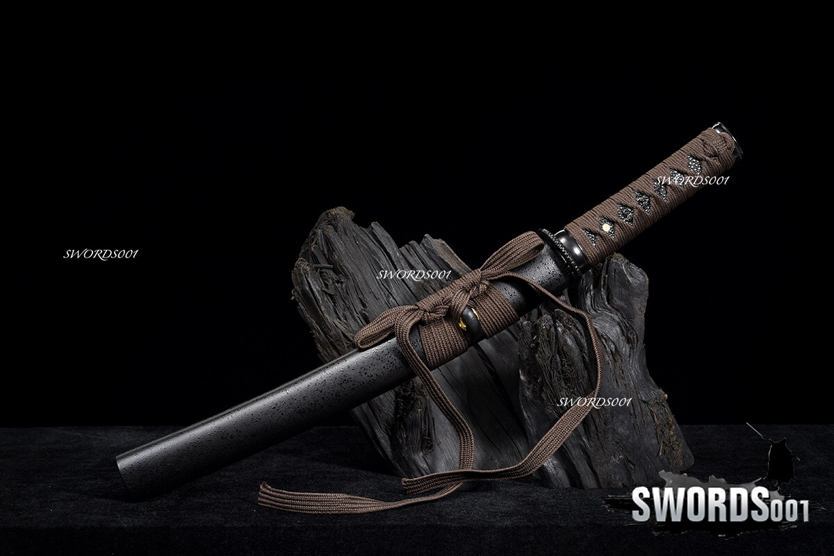 Self Defense Clay Tempered Sharp Knife Japanese Samurai Short Sword Tanto 20 In