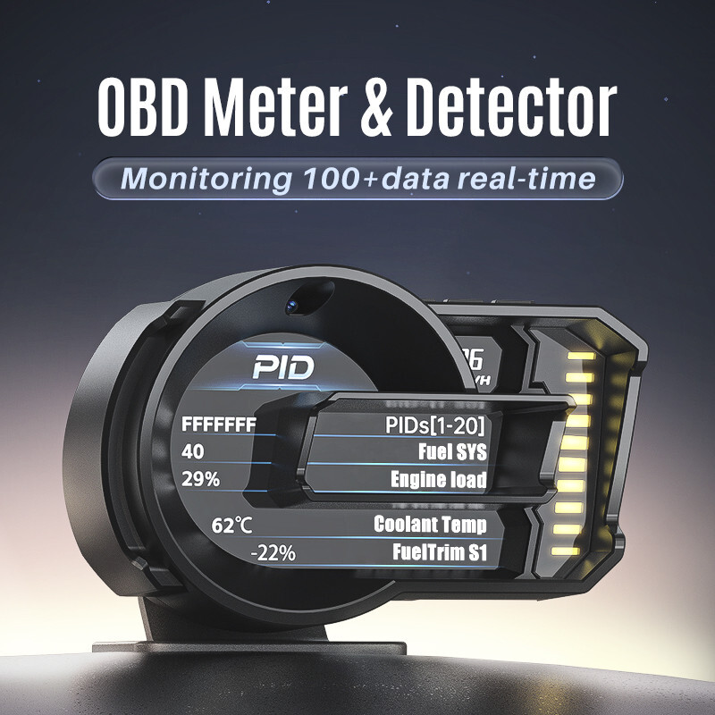 Dual Mode Car HUD Head Up Display Speedometer Gesture Recognition GPS Tracking