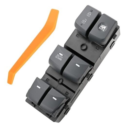 93570-3X031RAS Gray Master Power Window Switch Compatible with AUTO DOWN Grey