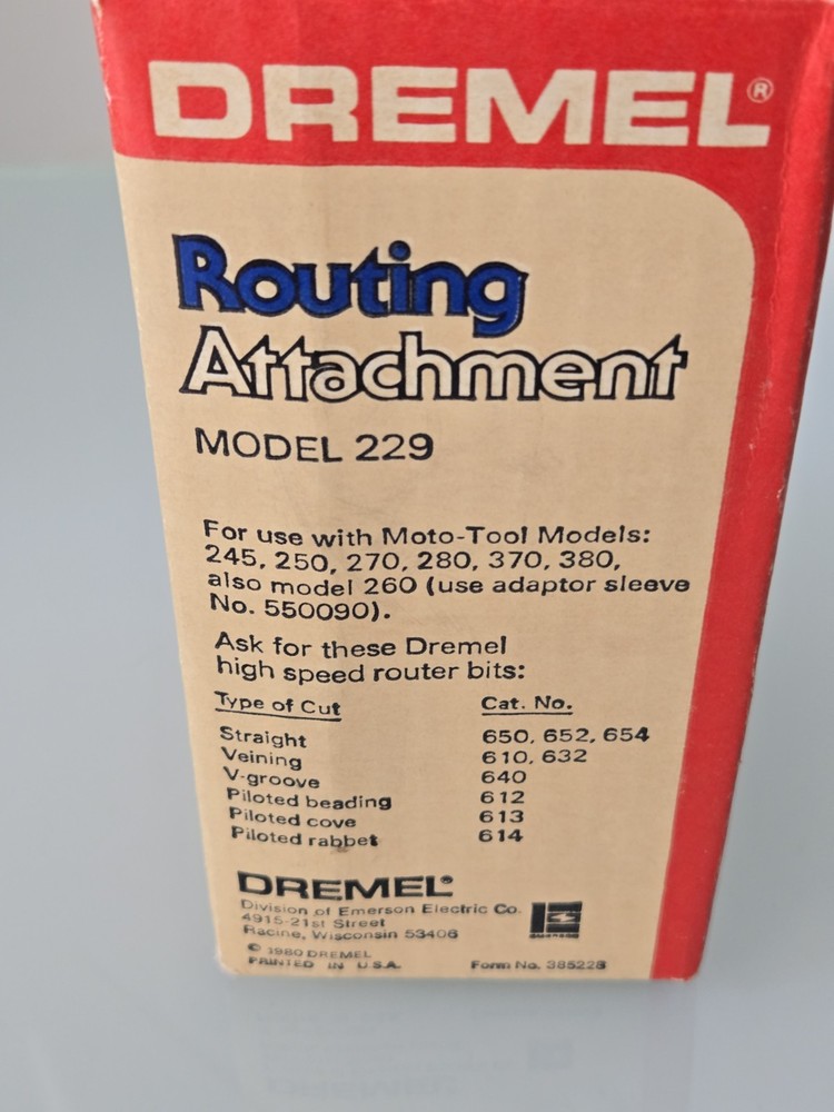 DREMEL ROUTING ATTACHMENT MODEL 229 For Use With Moto Tools, Open Box