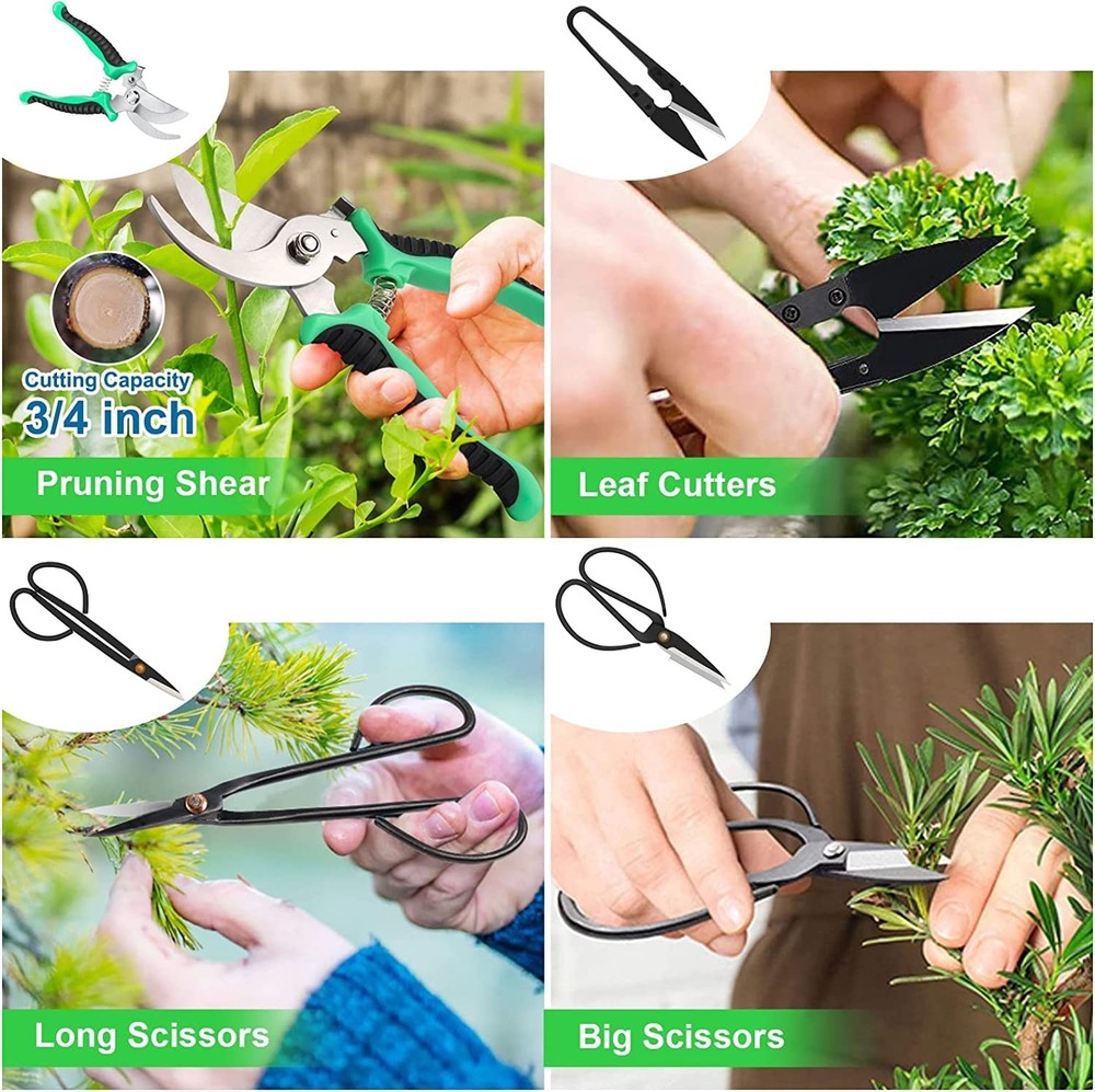 Bonsai Tools Kit- 24 PCS Tree Kit for Beginners, black