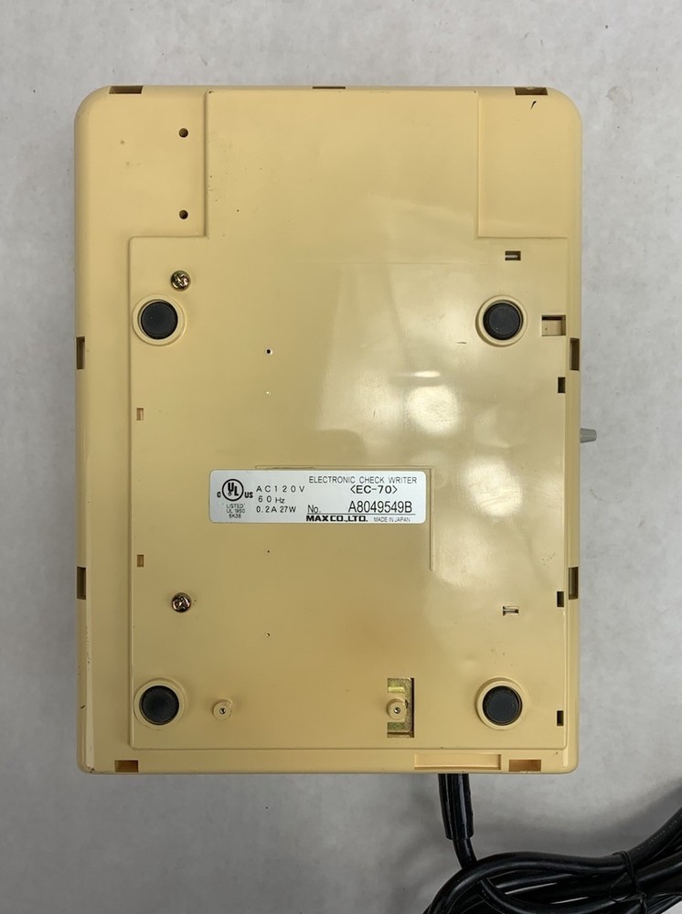 MAX EC-70 Electronic Check Writer - Broken Cover
