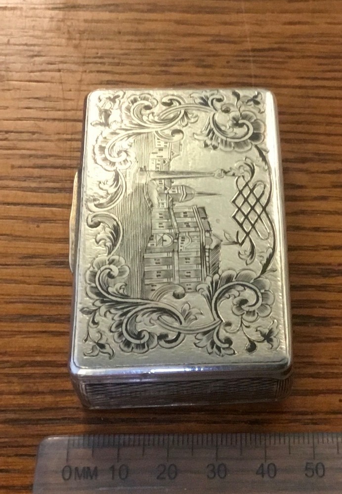 Russian Imperial Silver Niello Snuff Box