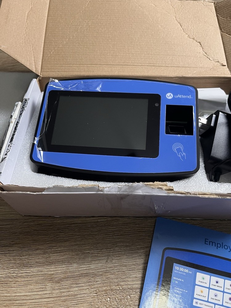 uAttend Biometric Fingerprint Touch Tablet Time Clock System NX2500 open box