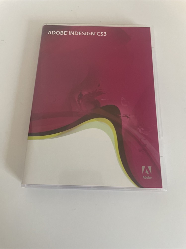 Adobe InDesign CS3 For Mac Big Box 2007 Good Condition 2 CDs
