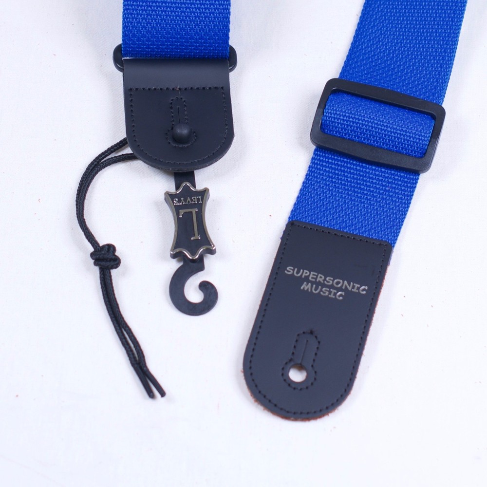 Levy's "Supersonic Music" Logo Guitar Strap M8POLYL-ROY