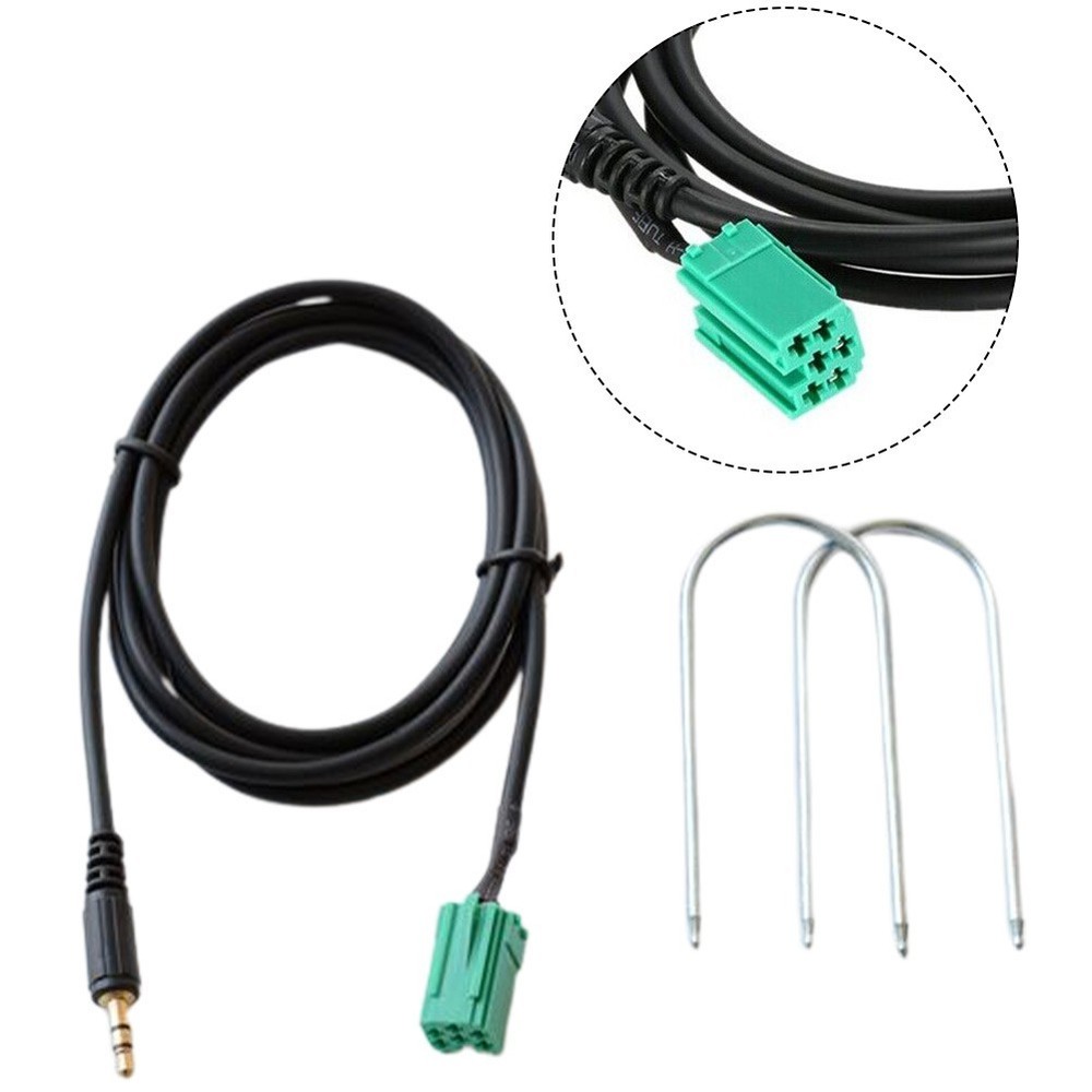 Adapter Cable Part Input Adapter MP3 150cm 2005-2011 Black For Lagunar
