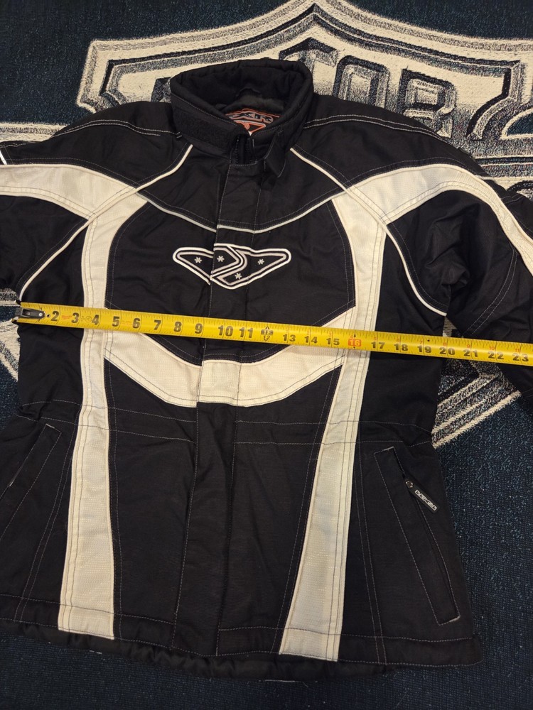 Y2K FXR Snowmobile Racing Jacket Medium Black white sample model rare.