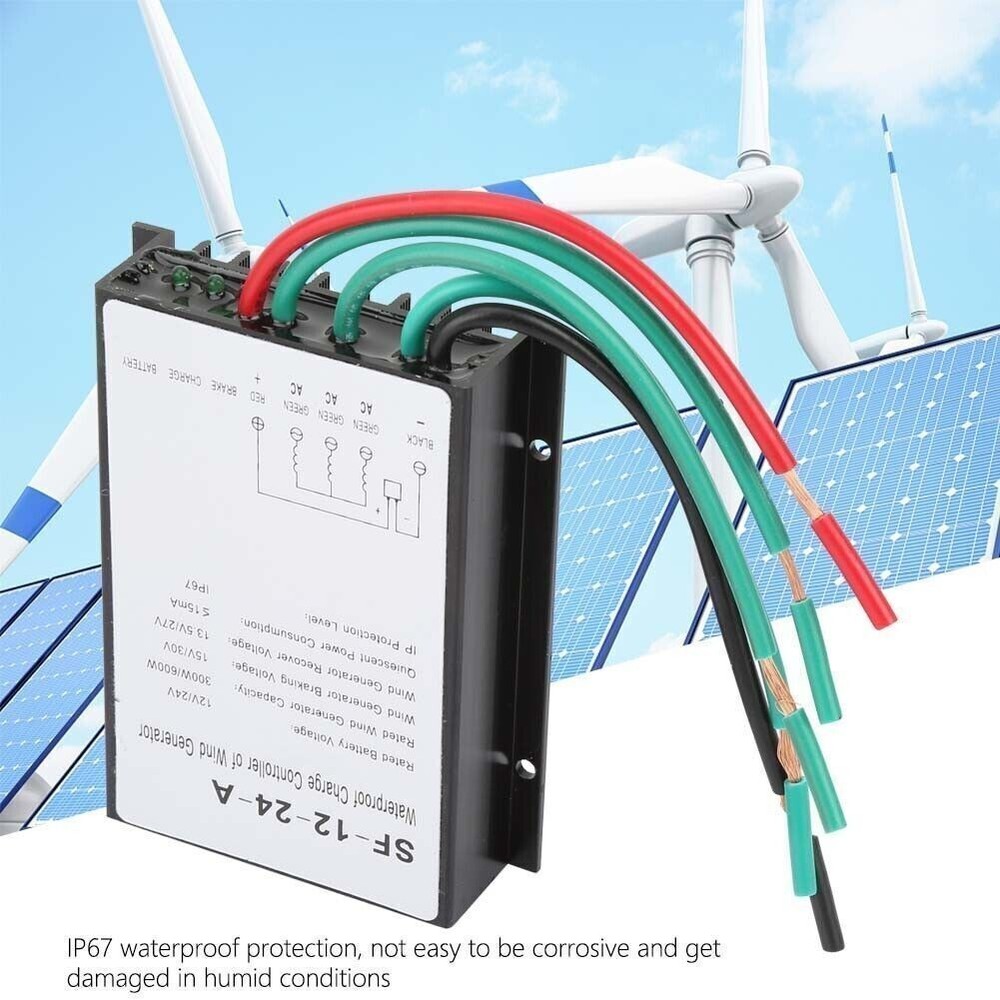 12V/24V 300W/600W Waterproof Wind Generator Controller Regulator