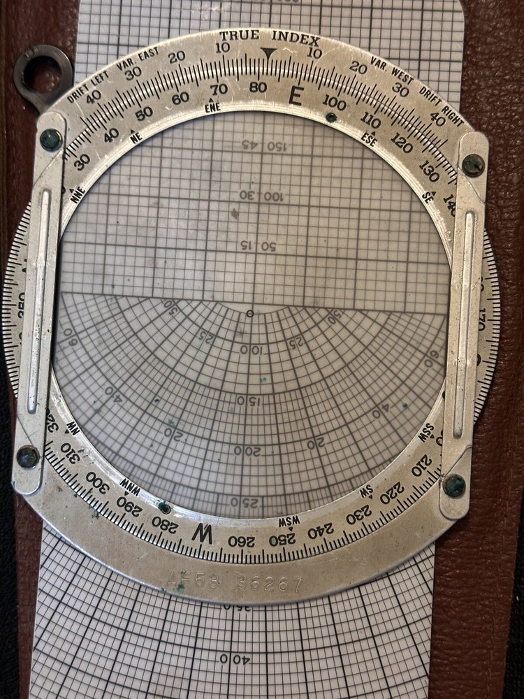 Vintage Dead Reckoning Aviation Computer Navigation Altitude Knots Computations