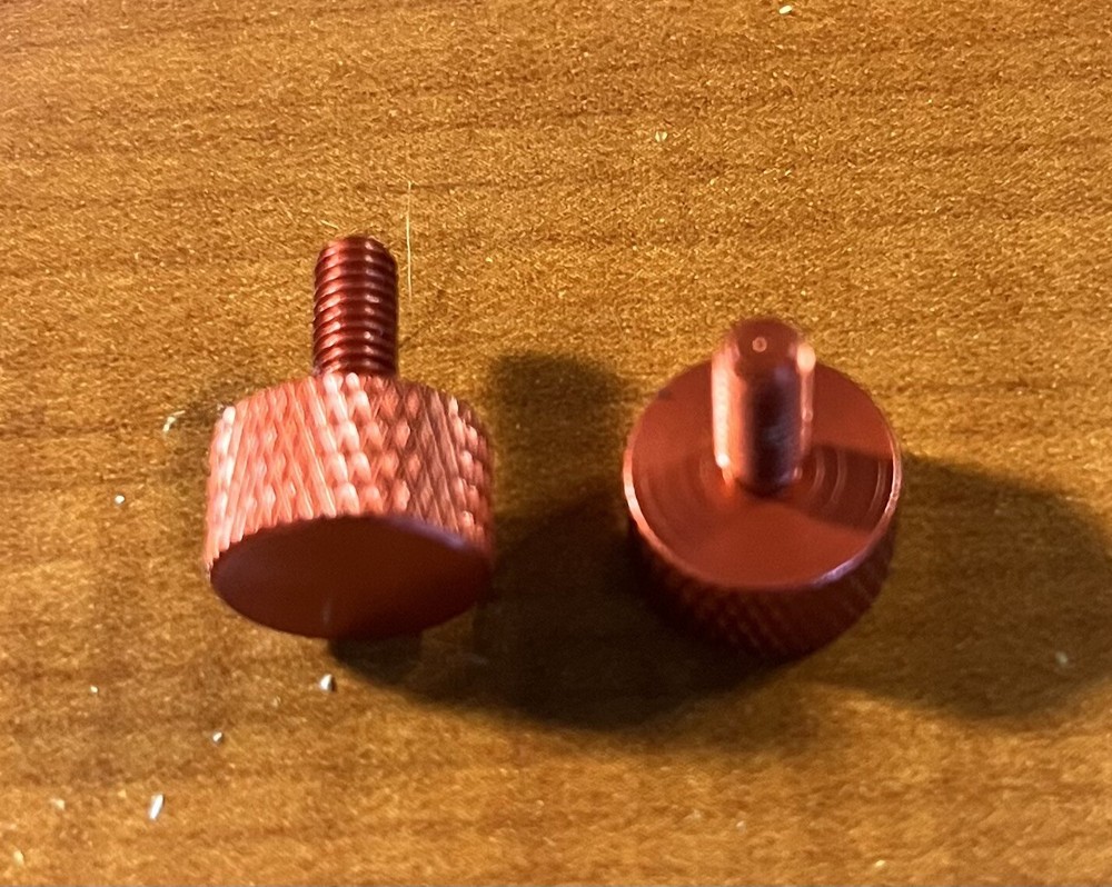 M5 (5 MM) CB Radio Mounting Bracket Knobs - Red/Rose- Qty 2 (pair) - Aluminum