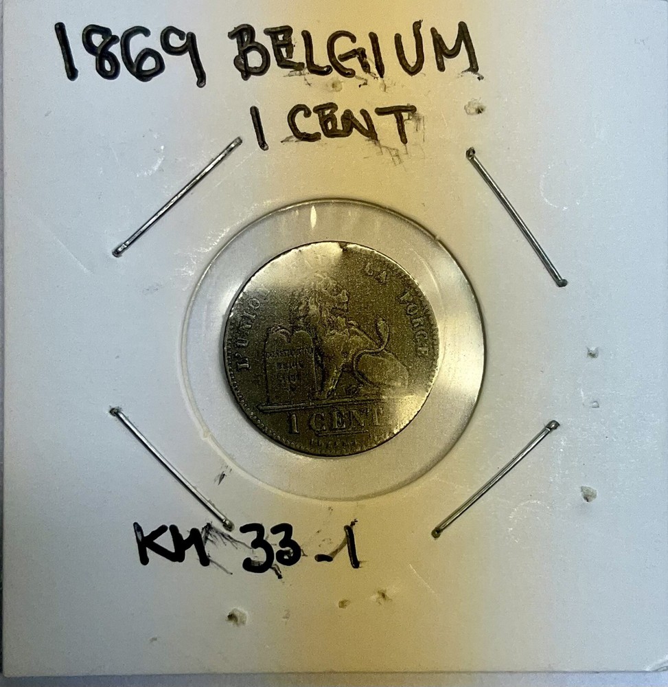 1869 BELGIUM 1 Cent ( High Grade )