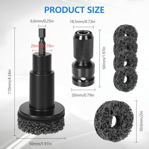 Wheel Hub Cleaning Tool, Brake Stud Cleaning Tool, Quick Rust Removal For Lug