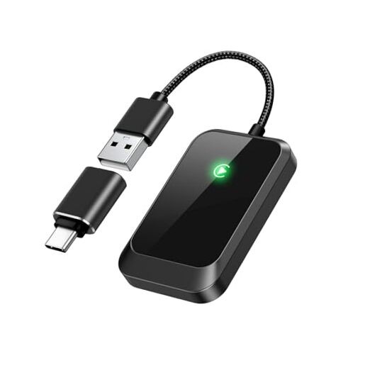 Wireless CarPlay Adapter: Wireless Conversion for iPhone – Plug-and-Play Black