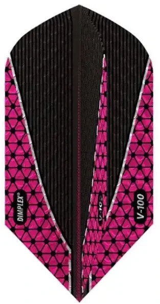 PINK V-100 Slim Dimplex Dart Flights: 3 per set
