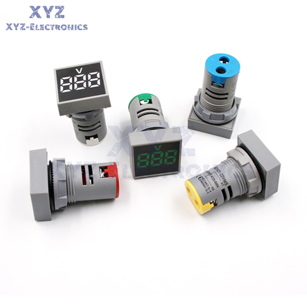 AC20-500V 22mm LED Light Panel Digital Voltage Volt Meter Display Voltmeter