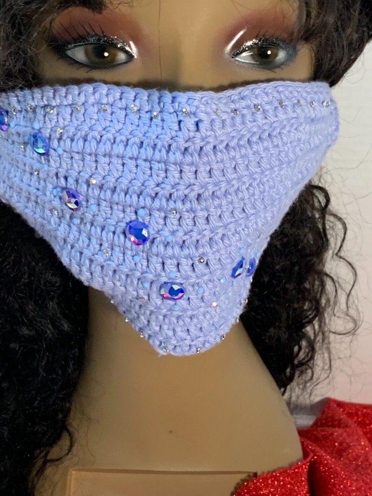 Face mask, washable, nose clip, crochet
