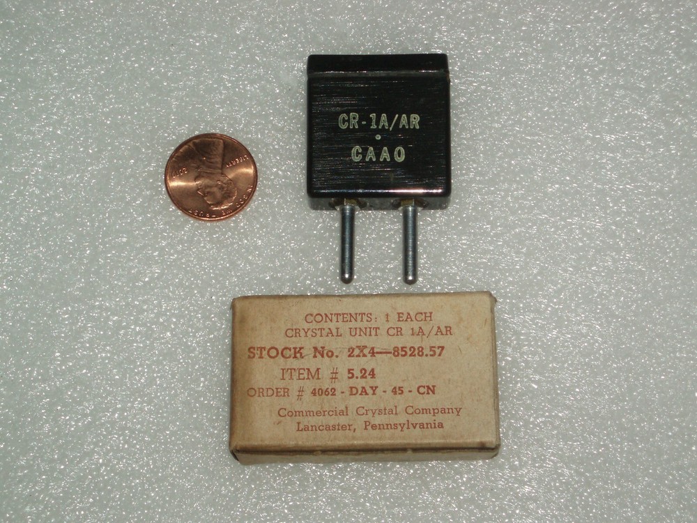 CR 1A /AR quartz crystal f= 8.52857 MHz by NORELCO