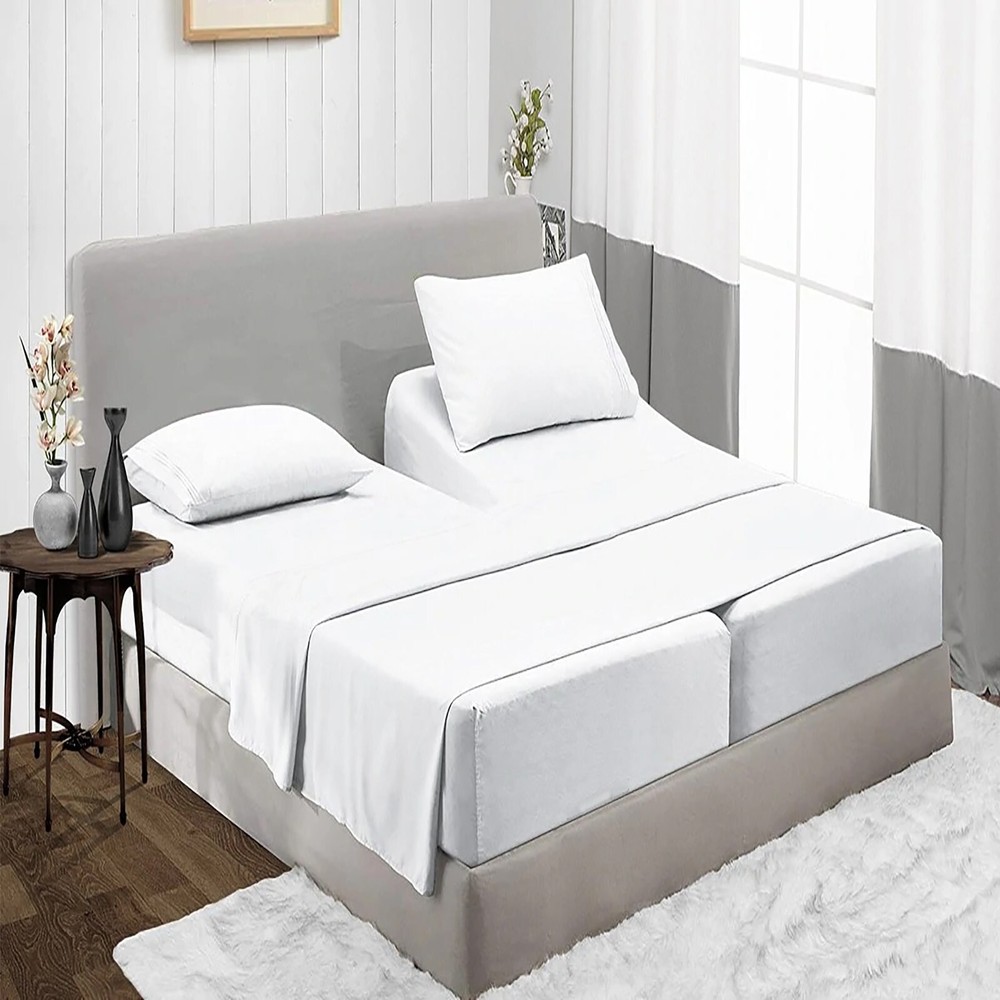 5 PCs Split Sheet Set 1000 TC 100% Cotton - Select Color & Size
