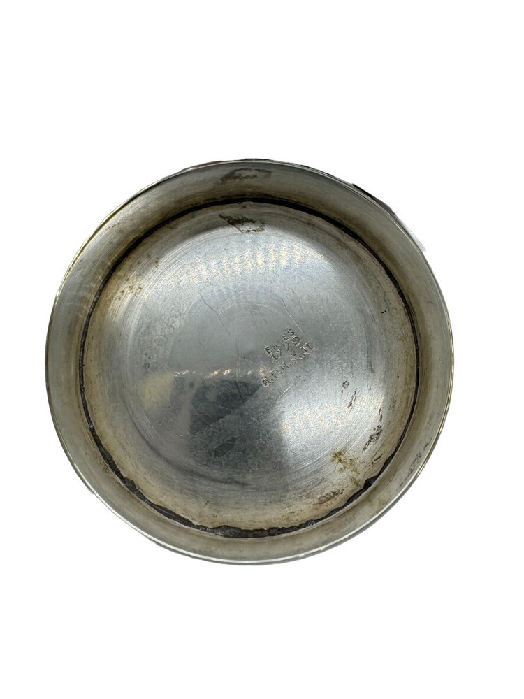 Vintage Eales 1779 Footed Silver Ice Bucket With Handle Etched Floral Pattern