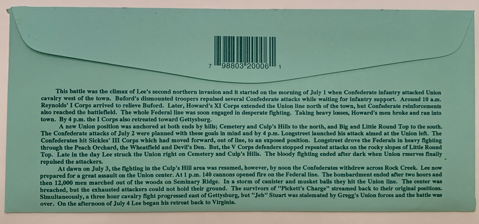 Battle Of Gettysburg Map - non parchment