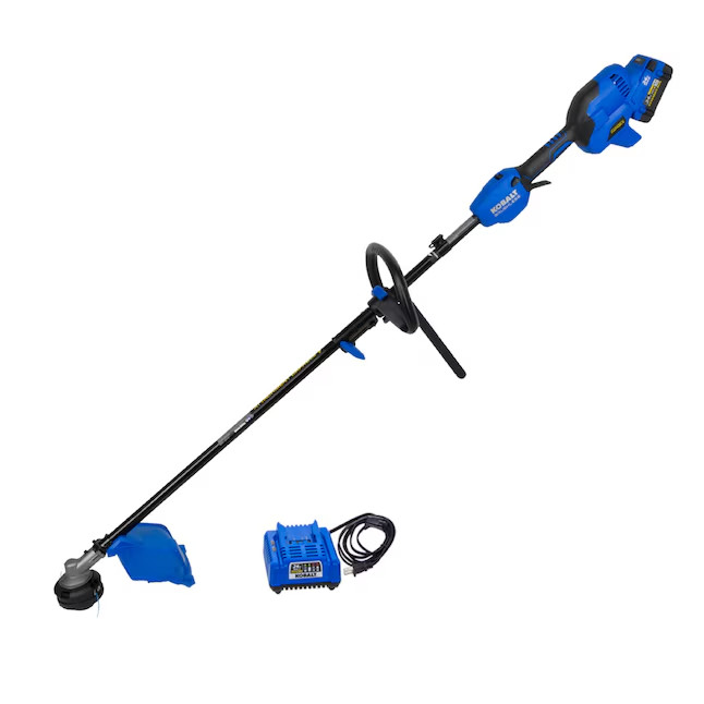 KOBALT 24V 15" Split Shaft Battery String Trimmer Attachment Capable 4.0 Ah