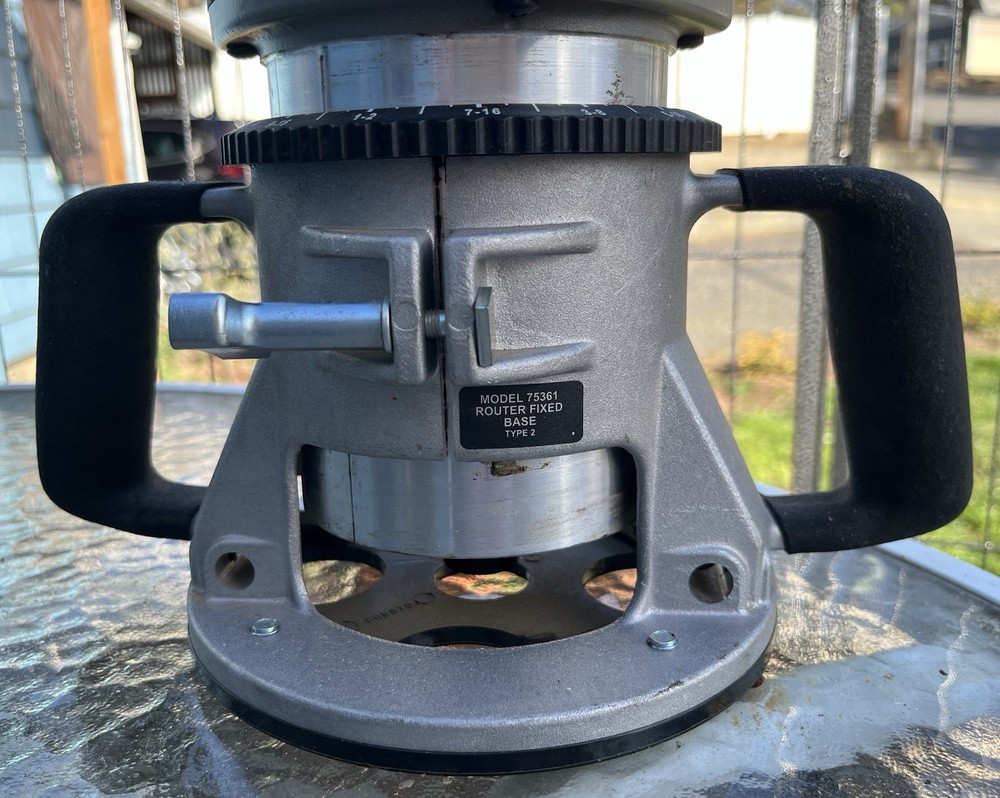 Porter Cable 7518 Variable Speed Production Router & 75361 Fixed Base USA Made!