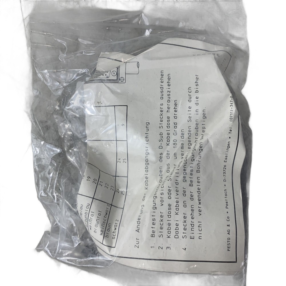 Set Content 2 Pieces!!! Festo 181708 D-Sub Connector Set