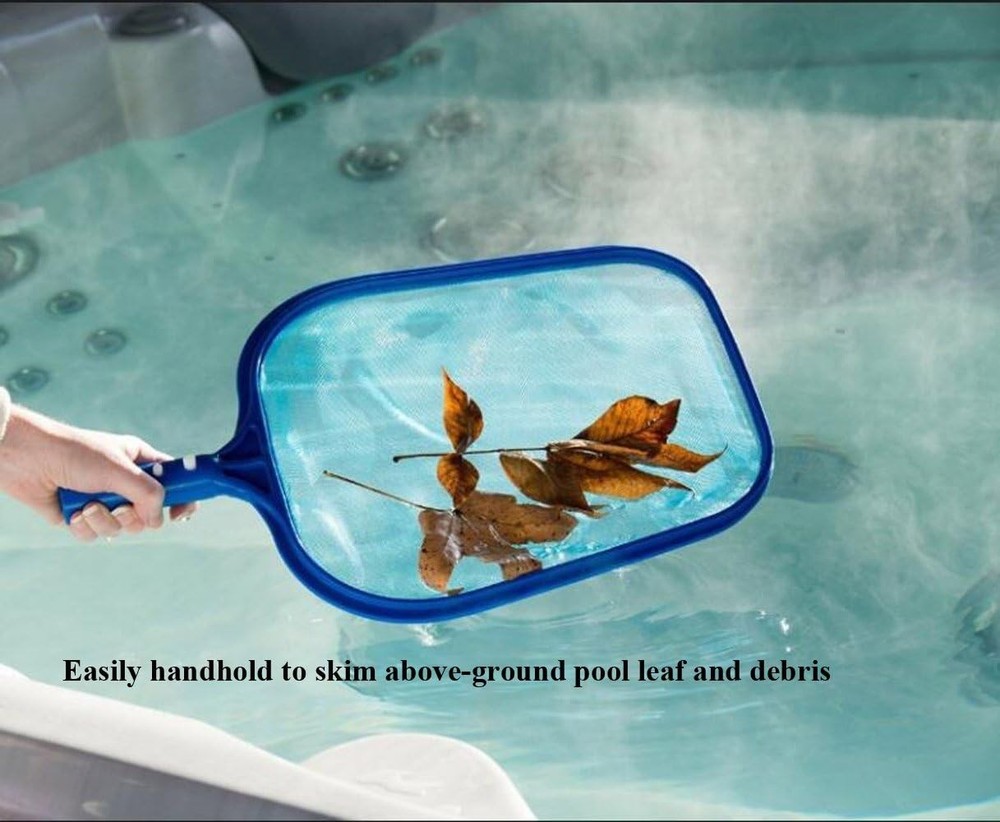 Lightweight Leaf Skimmer with Durable Plastic Frame for Effortless Pool Care