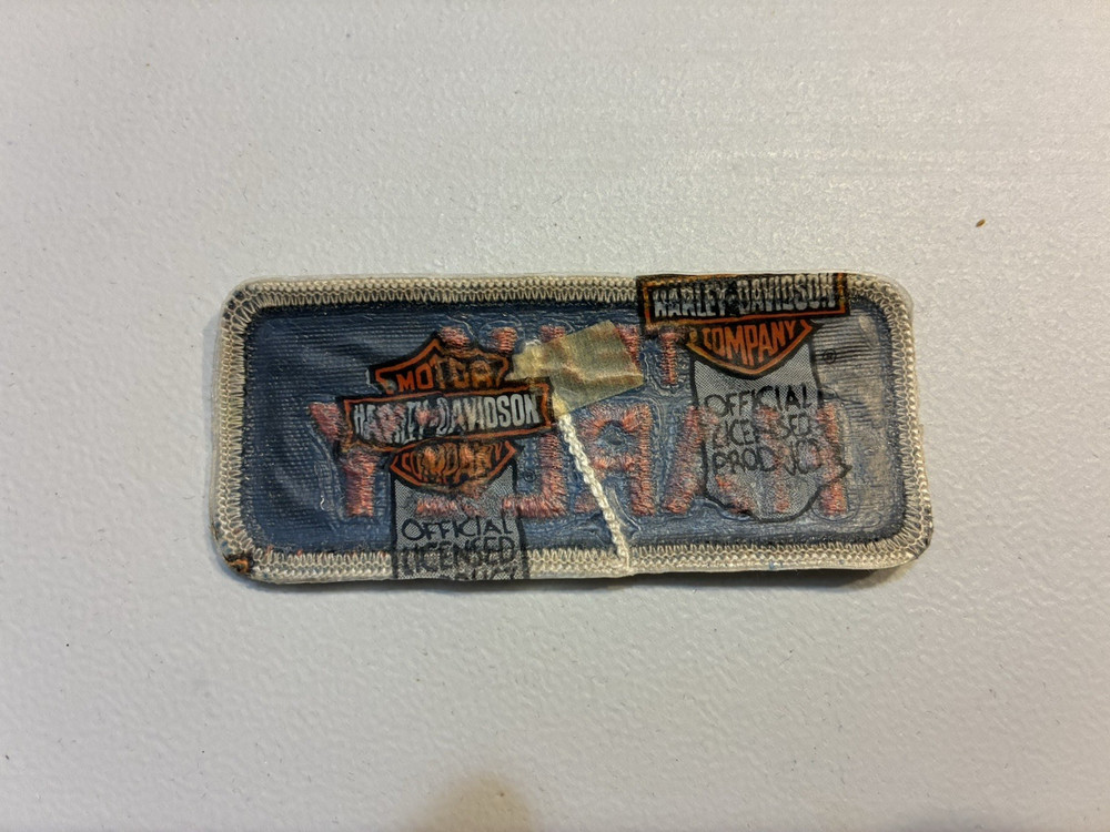 NOS 3 5/8" Team Harley Davidson patch Orange Black Rectangle Motorcycle OLP