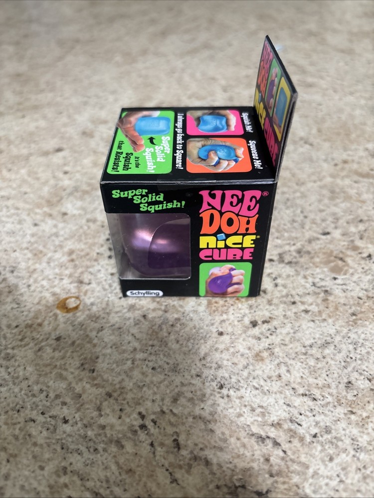 NEW Nee Doh Nice Cube Super Solid Squish Purple Toy