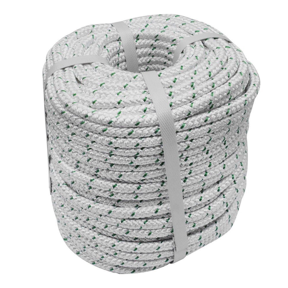 Strength Double Braid Polyester Rope 3/8" × 100' Bull Rope 1544Lbs Breaking