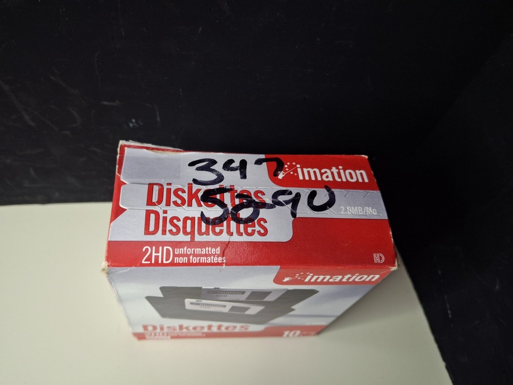 Imation - 2HD 3.5" Floppy Diskettes (2.0 MB/Unformatted) 10 Pack - Sealed