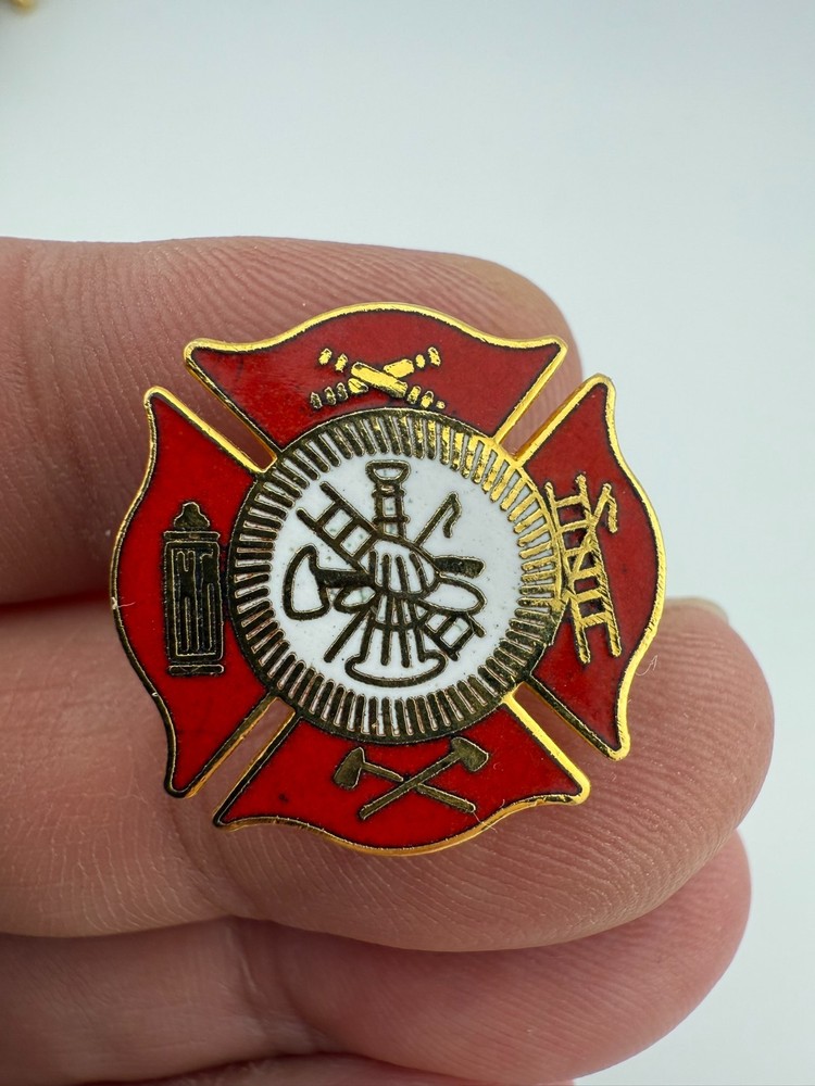 Fire Department Firefight Shield Lapel Hat Pin
