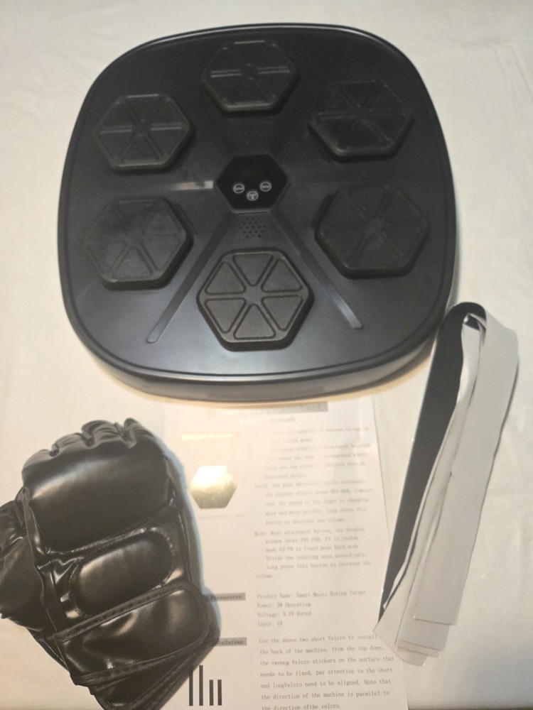 Musical Boxing Pro Black Speed and Mode Controls with Gloves Bluetooth Open Box