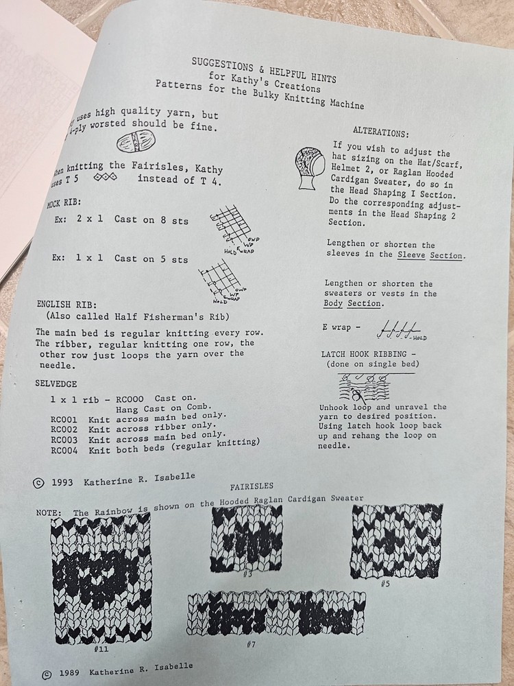 Cardigan Machine Knitting Patterns for BULKY machines