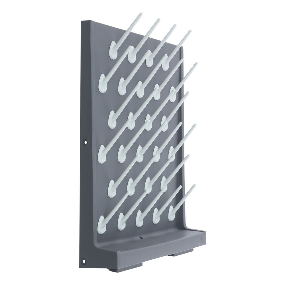 27 Pegs Laboratory Drying Rack Lab Draining Peg Board Rack Wall Mount PP