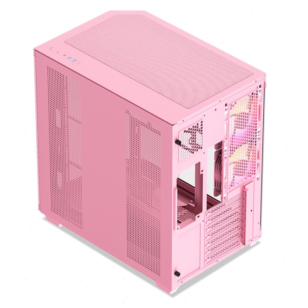 Vetroo CT3 ATX Mid-Tower Gaming Computer PC Case - Pink